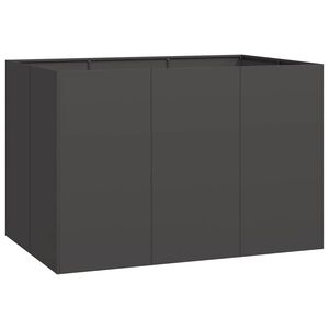 vidaXL plantekasse 120x80x80 cm st&aring;l sort