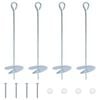 vidaXL Jordanker 4 pcs S&oslash;lv &Oslash;10 x 40 cm Galvaniseret metal