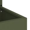 vidaXL Have privatliv sk&aelig;rm Olivengr&oslash;n 32 x 150 cm Koldvalset st&aring;l