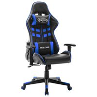 vidaXL gamingstol kunstlæder sort og blå