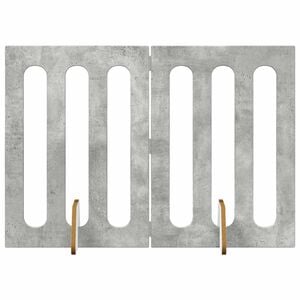 vidaXL Foldbar hundeg&aring;rd 2 stk. Betongr&aring; 100,5 x 38 x 70 cm