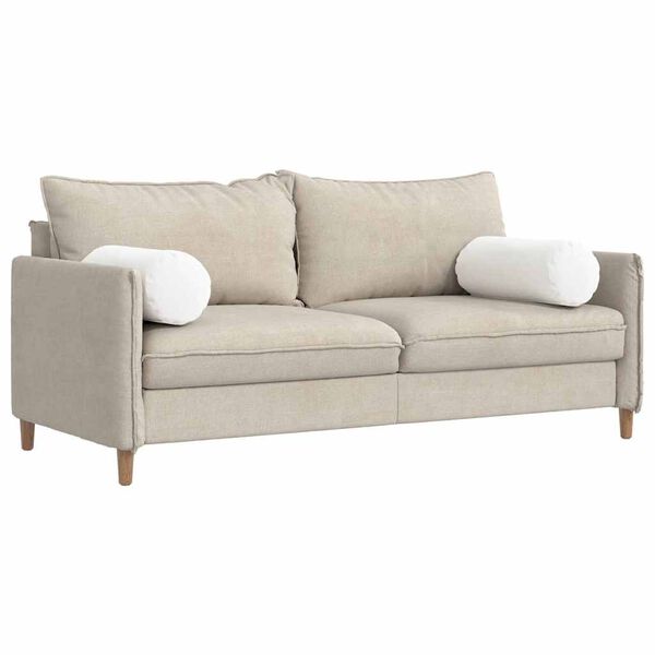 vidaXL Bolsterpuder 2 pcs Hvid &Oslash; 25 x 70 cm Stof