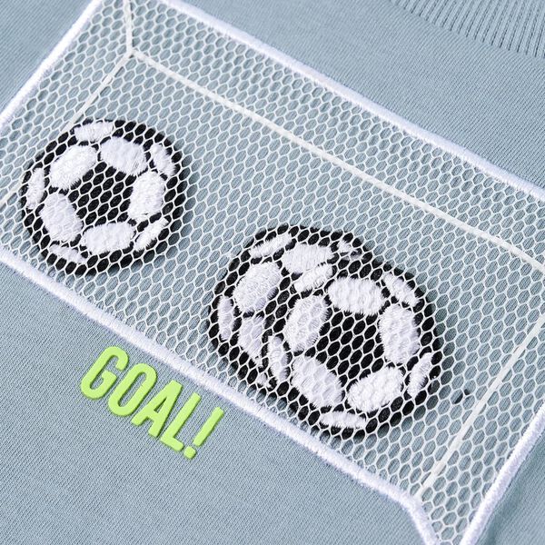 Langærmet T-shirt til børn str. 116 lyseblå