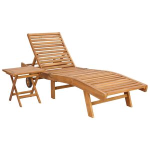 vidaXL Solstol 2 stk. Massiv Teaktr&aelig; Brun