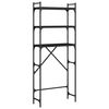 vidaXL vaskemaskineskab 67x25x163 cm konstrueret tr&aelig; sort