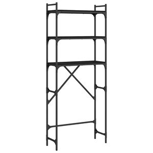 vidaXL vaskemaskineskab 67x25x163 cm konstrueret tr&aelig; sort