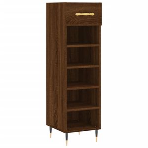 vidaXL skoreol 30x35x105 cm konstrueret tr&aelig; brun egetr&aelig;sfarve