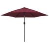 vidaXL parasol 300 cm metalstang bordeauxr&oslash;d