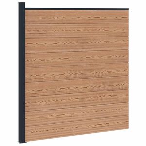 vidaXL Hegnss&aelig;t 175 x 186 cm WPC og Aluminium Brun