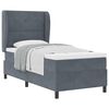 vidaXL Box spring seng med hovedg&aelig;rde M&oslash;rkegr&aring; 190 x 90 cm Fl&oslash;jl