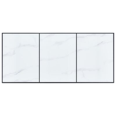 vidaXL spisebord 180 x 90 x 75 cm hærdet glas hvid