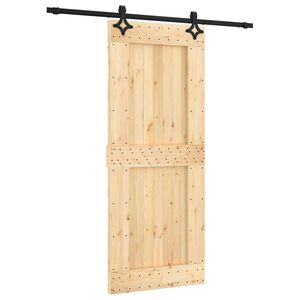 vidaXL Skyded&oslash;r 85 x 210 cm Massivt Fyrretr&aelig; (Ubehandlet)