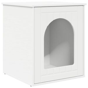 vidaXL Kat Hus Hvid 53 x 52 x 62 cm Konstrueret tr&aelig;