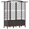 vidaXL H&aelig;vet Bed med Trellis og Tag Brun 163 x 40 x 144 cm PP