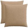 vidaXL Pudebetr&aelig;k 2 pcs HEERLEN Brun 70 x 70 cm cordfl&oslash;jl