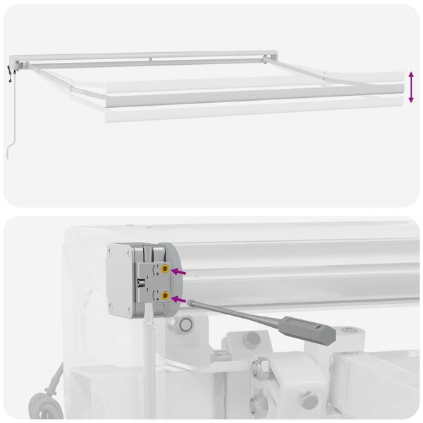 vidaXL Automatisk Utrækbar Markise Sort 350x250 cm