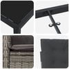 vidaXL Have Spisebordss&aelig;t med pude 9 pcs Gr&aring; polyrattan