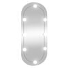 vidaXL v&aelig;gspejl med LED-lys 35x80 cm oval glas