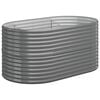 vidaXL plantekasse 152x80x68 cm galvaniseret st&aring;l gr&aring;