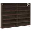 vidaXL vitrineskab 80x8,5x58 cm konstrueret tr&aelig; brun egetr&aelig;sfarve