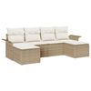 vidaXL Havesofa S&aelig;t 6 stk. Beige polyrattan