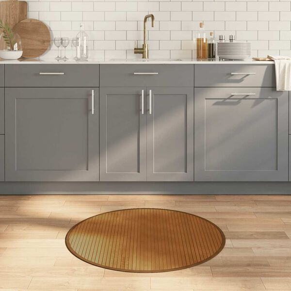 vidaXL gulvt&aelig;ppe 80 cm bambus brun