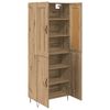 vidaXL Highboard Artisan Egetr&aelig; 69,5 x 34 x 180 cm Konstrueret tr&aelig;