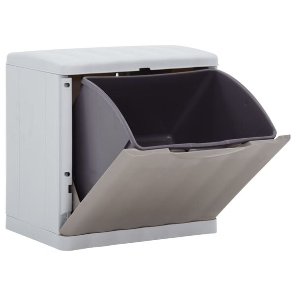 vidaXL affaldssorteringsspand 20 l 40x30x40 cm gr&aring;brun