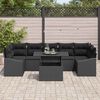 vidaXL Havesofa S&aelig;t med opbevaring 8 pcs Sort Poly rattan
