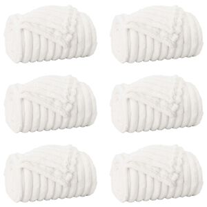 vidaXL Kastet&aelig;pper 6 stk. Hvid 150 x 130 cm 2.85 kg Fleece