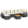 vidaXL sofas&aelig;t til haven 8 dele med hynder polyrattan sort