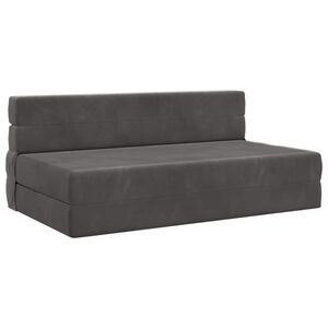 vidaXL Samlebar Sofa Seng M&oslash;rkegr&aring; 152 x 86,5 x 60 cm Stof