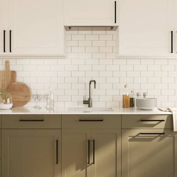 vidaXL skabsh&aring;ndtag 5 stk. 224 mm rustfrit st&aring;l sort