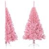 vidaXL kunstigt halvt juletr&aelig; med juletr&aelig;sfod 150 cm PVC pink