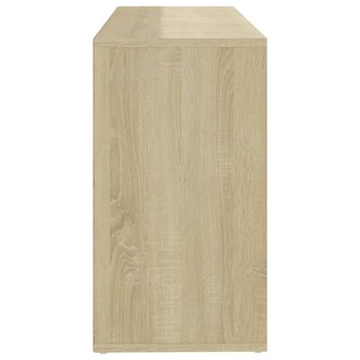 vidaXL skobænk 103x30x54,5 cm konstrueret træ hvid og sonoma-eg