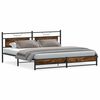 vidaXL sengeramme uden madras 193x203 cm metal r&oslash;get egetr&aelig;sfarve