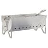 vidaXL Camping b&aring;lplads 42 x 22 x 18 cm Rustfrit st&aring;l S&oslash;lv