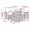 vidaXL sofas&aelig;t til haven 5 dele med hynder polyrattan akacietr&aelig; sort