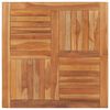 vidaXL bordplade 90x90x2,5 cm firkantet massivt teaktr&aelig;
