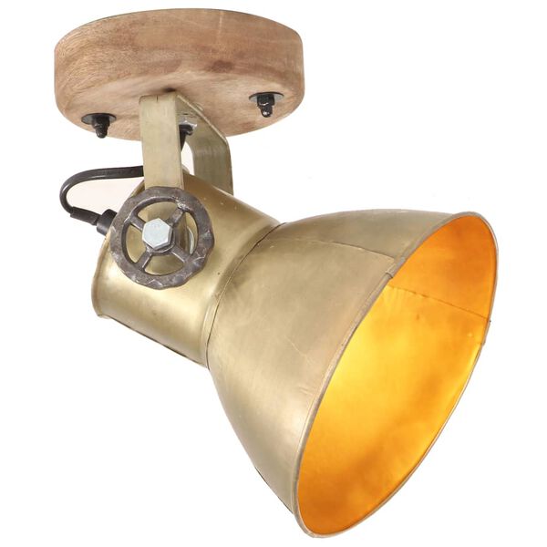 vidaXL industrielle væg-/loftlamper 2 stk. 20x25 cm E27 messingfarvet
