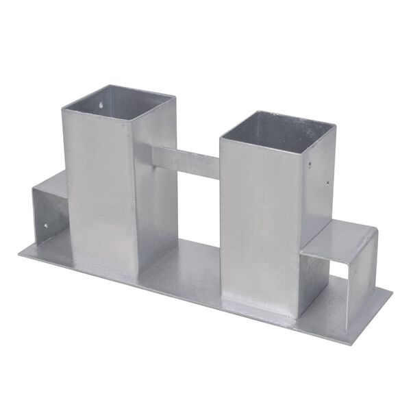 vidaXL st&oslash;ttef&oslash;dder til br&aelig;ndestabel 4 stk. st&aring;l s&oslash;lvfarvet