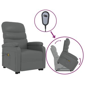 vidaXL massagestol med l&oslash;ftefunktion kunstl&aelig;der antracitgr&aring;