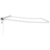 vidaXL Manuel markise-ramme med LED-lys Hvid 4,5 &times; 3,5 m Aluminium