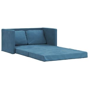 vidaXL 2-i-1 sovesofa 122x204x55 cm velour bl&aring;