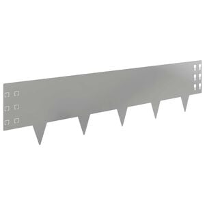 vidaXL Pl&aelig;nekant 10 stk. 100 x 25 cm St&aring;l S&oslash;lv