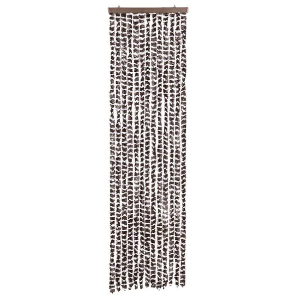 vidaXL insektgardin 56x185 cm chenille brun og hvid