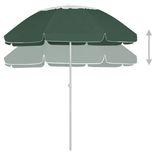 vidaXL strandparasol 300 cm grøn