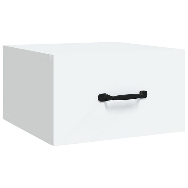 vidaXL v&aelig;gh&aelig;ngt sengebord 35x35x20 cm hvid