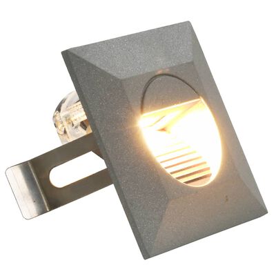 vidaXL udendørs LED-væglamper 6 stk. 5 W kvadratisk sølvfarvet