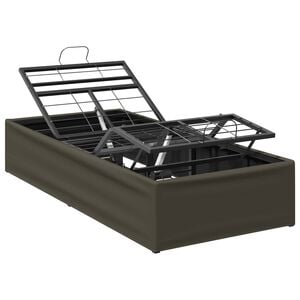 vidaXL Elektrisk Justerbar Sengetramme Gr&aring; 200 x 80 x 33,5 cm St&aring;l